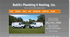 Desktop Screenshot of bublitzplumbingheating.com
